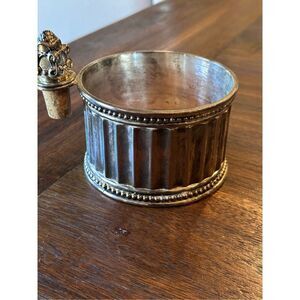 Godinger silver wine coaster and cork stop